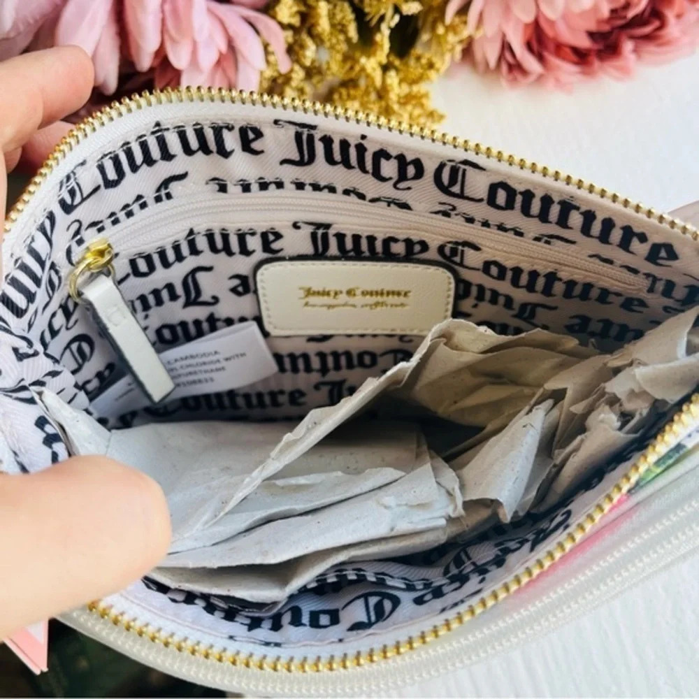 Juicy Couture Floral Rose Crossbody Bag with Removable Pouch NWT - Picture 6 of 6